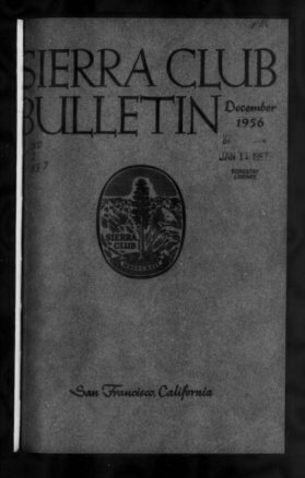 Sierra Club Bulletin 1956 Vol 41 No 10 December cover